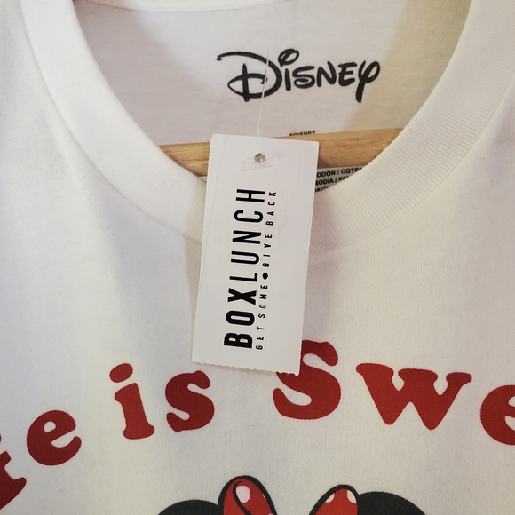 Disney White Graphic Tee Life is Sweeter With You - Picture 5 of 7
